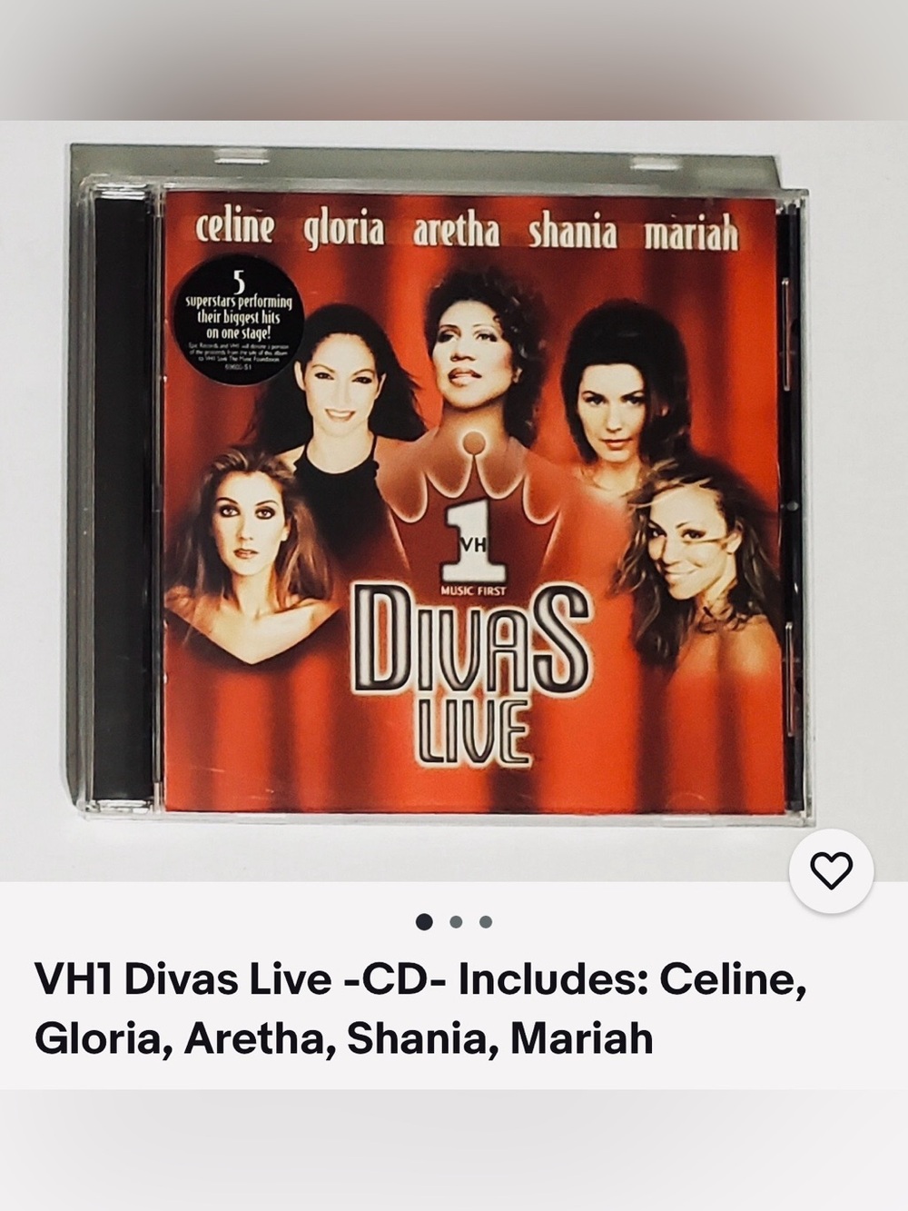 #3120* VH1*Divas Live - Red CD Album
